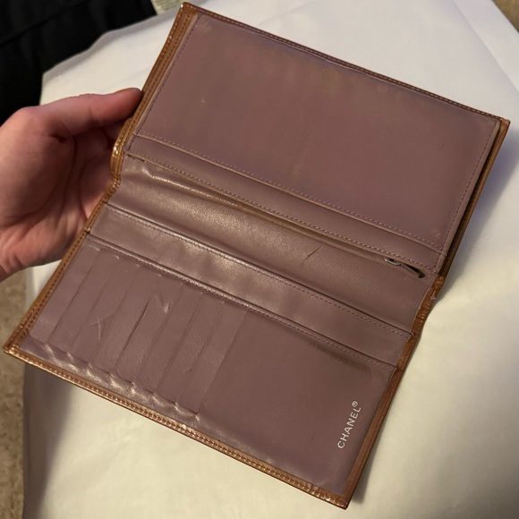 AUTHENTIC CHANEL Vintage 2000 Patent Leather Interlocking C CC Long Wallet y2k - Picture 11 of 16